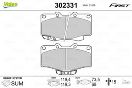 Bromsbeläggsats, Framaxel, toyota,vw, 04465-35020, 04465-35031, 04465-35040, 04465-35080, 04465-35140, 04465-35190, 04465-35230