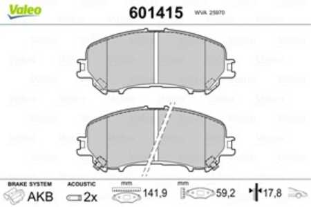 Bromsbeläggsats, Framaxel, nissan qashqai suv ii, renault kadjar, koleos ii, 410604EA0A, D10604BA0A, D1060-4BA0A, D10604EA0A, D