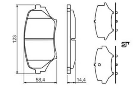 Bromsbeläggsats, Framaxel, mazda mx-5 iii, NF7Y3323Z, NFY7 33 28ZA, NFY73323Z, NFY73323ZA, NFY73323ZB, NFY73328Z, NFY73328Z9C, 