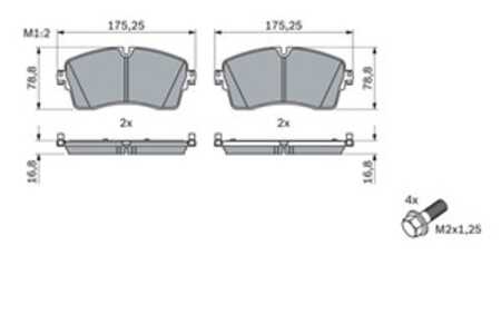 Bromsbeläggsats, Framaxel, jaguar e-pace, land rover discovery v, discovery van v, J9C7133, JDE39759, LR134644, LR139155