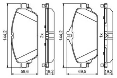 Bromsbeläggsats, Framaxel, mercedes-benz, 000 420 87 00, 008 420 36 20, A 000 420 87 00, A 008 420 36 20