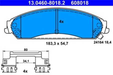 Bromsbeläggsats, Framaxel, chrysler 300c, 300c touring, lancia thema, 0 5137 666AA, 0 5142 558AA, 0 5142 558AB, 0 5142 558AC, 5