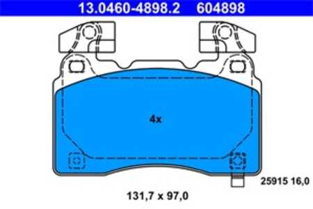 Bromsbeläggsats, Framaxel, chevrolet,opel,vauxhall, 23441307