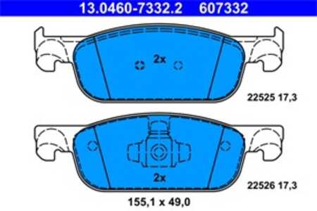 Bromsbeläggsats, Framaxel, dacia,renault, 41 06 046 82R, 41 06 055 36R