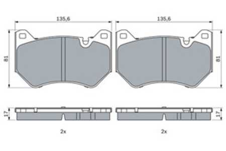 Bromsbeläggsats, Framaxel, audi q5, q5 sportback, q5 van, 80A 698 151 C, 80A 698 151 H