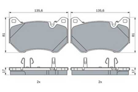 Bromsbeläggsats, Framaxel, audi q5, q5 sportback, q5 van, 80A 698 151 B, 80A 698 151 F