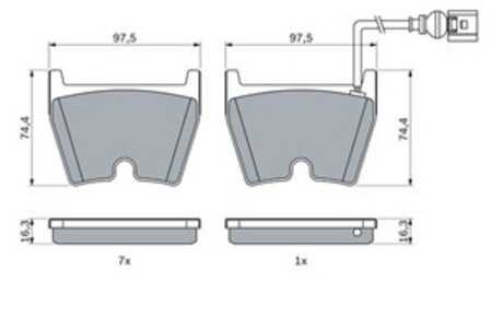 Bromsbeläggsats, Framaxel, audi a3 limousine, a3 sportback, a4 b9 avant, a5, a5 sportback, tt, tt roadster, 8W0 698 151 AN, 8V0