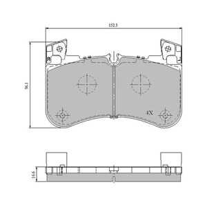 Bromsbeläggsats, Framaxel, land rover, JPLA2K021AA, JPLA2K021AB, LR110084, LR138646