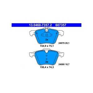 Bromsbeläggsats, Framaxel, jaguar s-type ii, xf i, xf sportbrake, xj, C2C 27291, C2C 35440, C2C 36974, C2C 40926, C2Z 14096, C2