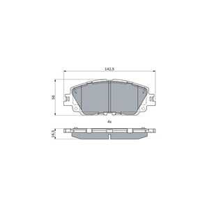 Bromsbeläggsats, Framaxel, lexus es, ux, toyota camry, corolla cross, rav 4 v, 04465 33480, 04465 76010, 0446533480, 0446576010