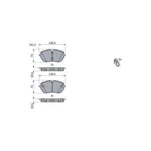 Bromsbeläggsats, Framaxel, citroën,ds,opel,peugeot,vauxhall, 16 123 730 80, 16 478 596 80