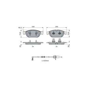 Bromsbeläggsats, Framaxel, audi a6 c7, a6 c7 avant, a7 sportback, 4G0 698 151 AJ, 4G0 698 151 B, 4G0 698 151 G, 4G0 698 151 M, 