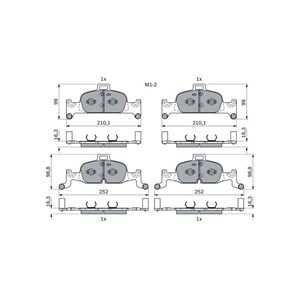 Bromsbeläggsats, Framaxel, audi, 4K0 698 151 E, 8W0 698 151 AC, 8W0 698 151 AD, 8W0 698 151 AQ, 8W0 698 151 L, 8W0 698 151 M