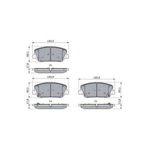 Bromsbeläggsats, Framaxel, hyundai,kia, 58101 2MA00, 58101 2TA20, 58101 2TA21, 58101 2TA61, 58101 2VA20, 58101 2VA25, 58101 2VA