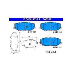 Bromsbeläggsats, Framaxel, suzuki jimny terrängbil täckt, 55810-78R00