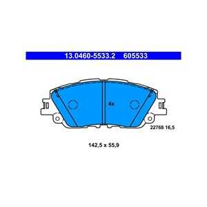 Bromsbeläggsats, Framaxel, lexus ux, toyota camry, corolla cross, rav 4 v, rav 4 van v, 04465-33480, 04465-76010