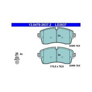 Bromsbeläggsats, Framaxel, land rover discovery sport, discovery sport van, range rover evoque, range rover evoque cabriolet, L