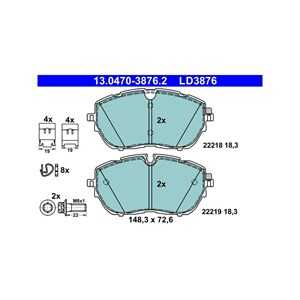 Bromsbeläggsats, Framaxel, citroën,ds,opel,peugeot,vauxhall, 16 123 730 80, 16 478 596 80, 16 478 771 80