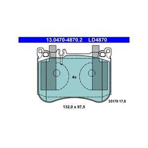 Bromsbeläggsats, Framaxel, mercedes-benz s-klass [w222, v222, x222], sl [r231], 006 420 50 20, 006 420 88 20, 007 420 33 20, 00