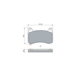 Bromsbeläggsats, Framaxel, tesla model 3, model y, 800824200A, 800824200C, 811081003