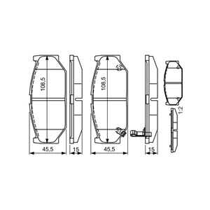 Bromsbeläggsats, Framaxel, suzuki swift iii, swift iv, 55810-57K00, 55810-57K01, 55810-63J00, 55810-71L00