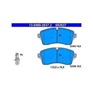 Bromsbeläggsats, Framaxel, land rover discovery sport, discovery sport van, range rover evoque, range rover evoque cabriolet, L