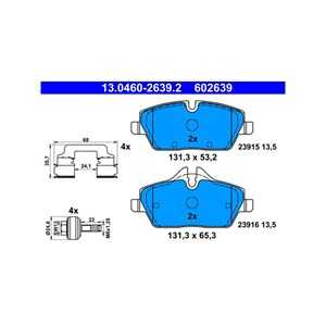 Bromsbeläggsats, Framaxel, bmw i3 [i01], 34 10 6 884 267, 34 11 6 862 309