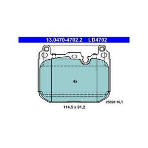 Bromsbeläggsats, Framaxel, bmw 1 [f40, f52], 2 gran coupe [f44], x1 [f48], x2 [f39], mini mini, mini clubman, mini countryman, 