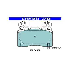 Bromsbeläggsats, Framaxel, chevrolet,opel,vauxhall, 23441307