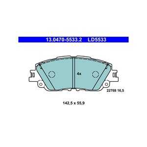 Bromsbeläggsats, Framaxel, lexus ux, toyota camry, corolla cross, rav 4 v, rav 4 van v, 04465-33480, 04465-76010