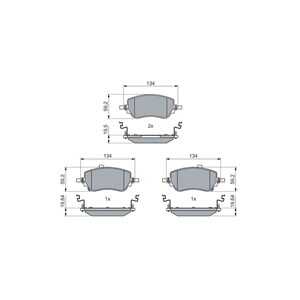 Bromsbeläggsats, Framaxel, fiat 500e, 500e cabriolet, tipo halvkombi, tipo kombi, tipo sedan, 77368941