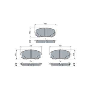 Bromsbeläggsats, Framaxel, hyundai tucson, tucson skåp/suv, kia sportage iv, sportage van iv, 58101 D7A70, 58101D7A70