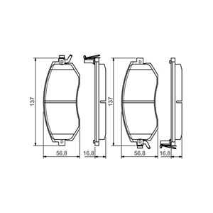 Bromsbeläggsats, Framaxel, subaru brz, forester, impreza halvkombi, impreza sedan, legacy v, legacy kombi v, xv, toyota gt 86 c