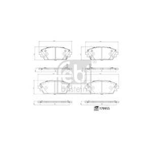 Bromsbeläggsats, Framaxel, mazda 3 halvkombi, 3 sedan, BCYA-33-28ZA, BCYA-33-28ZB, BCYB-33-28ZA