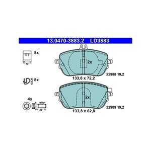 Bromsbeläggsats, Framaxel, mercedes-benz, 000 420 51 03, 000 420 69 02, 000 420 70 00, A 000 420 51 03, A 000 420 69 02, A 000 