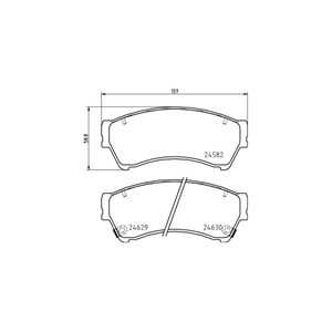 Bromsbeläggsats, Framaxel, ford usa fusion, GPYB3323ZF, GPYB3328ZE