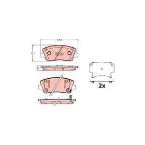 Bromsbeläggsats, Framaxel, kia stinger, stinger hatchback van, 58101-J5A05, 58302-J5A05