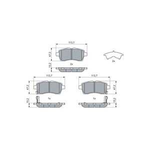 Bromsbeläggsats, Framaxel, suzuki ignis iii, 55810-62R00