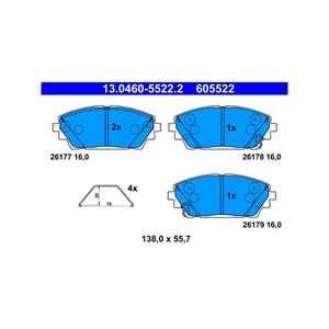 Bromsbeläggsats, Framaxel, mazda 3 halvkombi, 3 sedan, BCYA-33-28ZA, BCYB-33-28Z, BCYB-33-28ZA