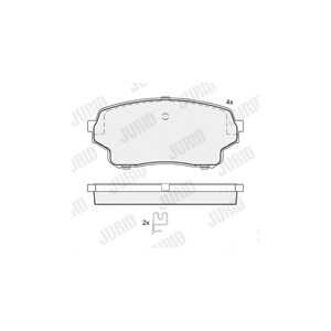 Bromsbeläggsats, Framaxel, suzuki grand vitara i, grand vitara ii, 5520050J00, 5520050J01, 55200-50J01, 5520050J02, 55200-50J02