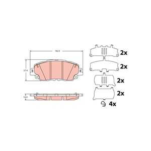 Bromsbeläggsats, Framaxel, lexus ux, toyota corolla cross, 0446576010, NS380H