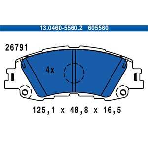 Bromsbeläggsats, Framaxel, toyota yaris, 04465-K0020