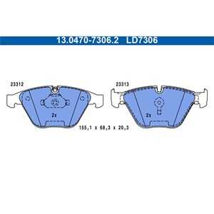 Bromsbeläggsats, Framaxel, bmw 5 [e60], 5 touring [e61], 7 [e65, e66, e67], 34 11 2 339 271, 34 11 6 794 915