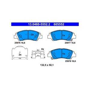 Bromsbeläggsats, Framaxel, hyundai i10 i, i10 ii, i10 iii, i10 sedan ii, 58101-B9A35, 58101-K7A00