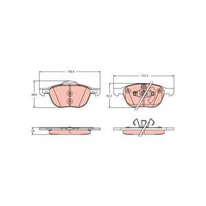 Bromsbeläggsats, Framaxel, ford ecosport, 2188058, GN15-2K021-AC