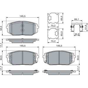 Bromsbeläggsats, Framaxel, hyundai ioniq 5, ioniq 6, tucson, kia ev6, 58101GIA60, 58101N7A10, 58101N9A10