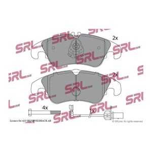 Bromsbeläggsats, Framaxel, audi a4 allroad b8, a4 allroad b9, a4 b8, a4 b8 avant, a5, a5 cabriolet, a5 sportback, q5, 4G0 698 1