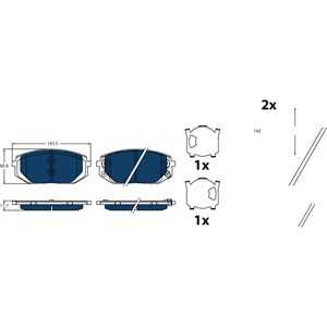 Bromsbeläggsats, Framaxel, hyundai tucson, kia ev6, 58101-GIA60, 58101-N7A10