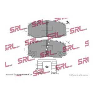 Bromsbeläggsats, Framaxel, hyundai i10 i, i20 i, kia picanto i, 5810107A10, 58101-07A10, 5810107A20, 58101-07A20, 581010XA01, 5