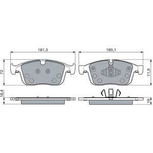 Bromsbeläggsats, Framaxel, volvo xc60 suv i, xc60 van i, 31445985, 31445986